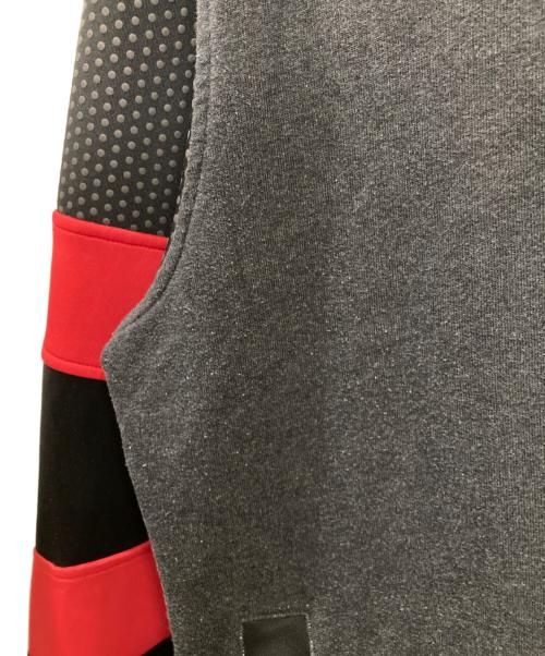 HYDROGEN（ハイドロゲン）HYDROGEN (ハイドロゲン) 切替スカルジップパーカー グレー サイズ:Lの古着・服飾アイテム