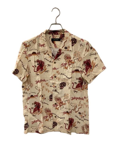 RUDE GALLERY（ルードギャラリー）RUDE GALLERY (ルードギャラリー) レーヨンアロハシャツ ベージュ サイズ:3の古着・服飾アイテム