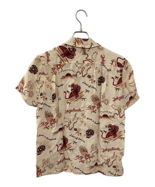 RUDE GALLERY（ルードギャラリー）RUDE GALLERY (ルードギャラリー) レーヨンアロハシャツ ベージュ サイズ:3の古着・服飾アイテム