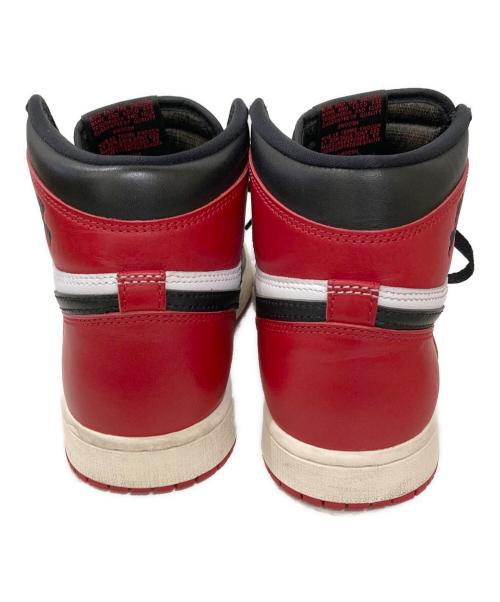 NIKE（ナイキ）NIKE (ナイキ) Air Jordan 1 Retro High OG Black Toe Reimagined ブラック×レッド サイズ:25.5cmの古着・服飾アイテム