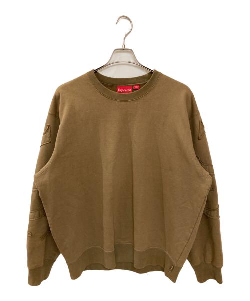 SUPREME（シュプリーム）SUPREME (シュプリーム) Tonal Applique Crewneck カーキ サイズ:Mの古着・服飾アイテム