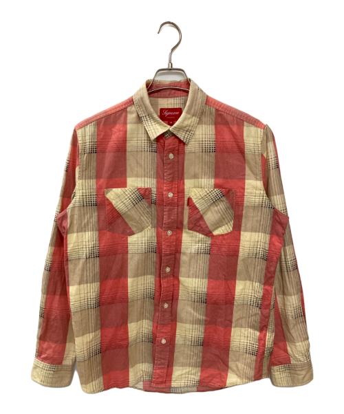 SUPREME（シュプリーム）SUPREME (シュプリーム) チェックシャツ ピンクベージュ サイズ:Mの古着・服飾アイテム