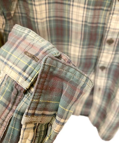 RRL（ダブルアールエル）RRL (ダブルアールエル) チェックネルシャツ グリーン サイズ:Mの古着・服飾アイテム