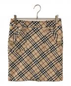 BURBERRY BLUE LABELバーバリーロンドンブルーレーベル）の古着「ノバチェックミニスカート」｜ベージュ