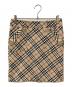 BURBERRY BLUE LABEL（バーバリーロンドンブルーレーベル）の古着「ノバチェックミニスカート」｜ベージュ