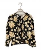 PINK HOUSEピンクハウス）の古着「花柄シャツブラウス」｜ブラック