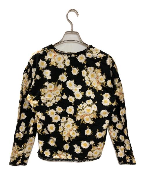 PINK HOUSE（ピンクハウス）PINK HOUSE (ピンクハウス) 花柄シャツブラウス ブラック サイズ:不明(実寸サイズをご確認ください)の古着・服飾アイテム