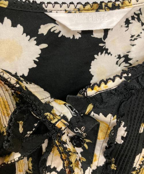 PINK HOUSE（ピンクハウス）PINK HOUSE (ピンクハウス) 花柄シャツブラウス ブラック サイズ:不明(実寸サイズをご確認ください)の古着・服飾アイテム