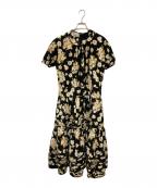 PINK HOUSEピンクハウス）の古着「花柄シャツワンピース」｜ブラック