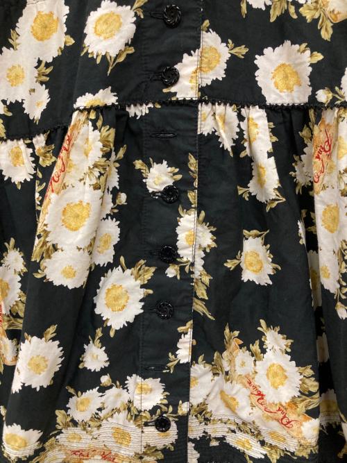 PINK HOUSE（ピンクハウス）PINK HOUSE (ピンクハウス) 花柄シャツワンピース ブラック サイズ:不明(実寸サイズをご確認ください)の古着・服飾アイテム