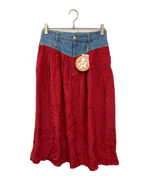 Hysteric Glamour（ヒステリックグラマー）Hysteric Glamour (ヒステリックグラマー) デニム切替ドッキングスカート レッド サイズ:Mの古着・服飾アイテム