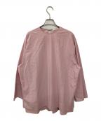 YORIヨリ）の古着「バックリボンナイロンギャザーブラウス」｜ピンク
