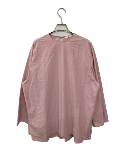 YORI（ヨリ）YORI (ヨリ) バックリボンナイロンギャザーブラウス ピンク サイズ:FREEの古着・服飾アイテム