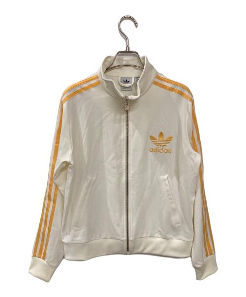 adidas（アディダス）adidas (アディダス) プレミアム オリジナルス クレープ トラックトップ ホワイト×イエロー サイズ:Lの古着・服飾アイテム