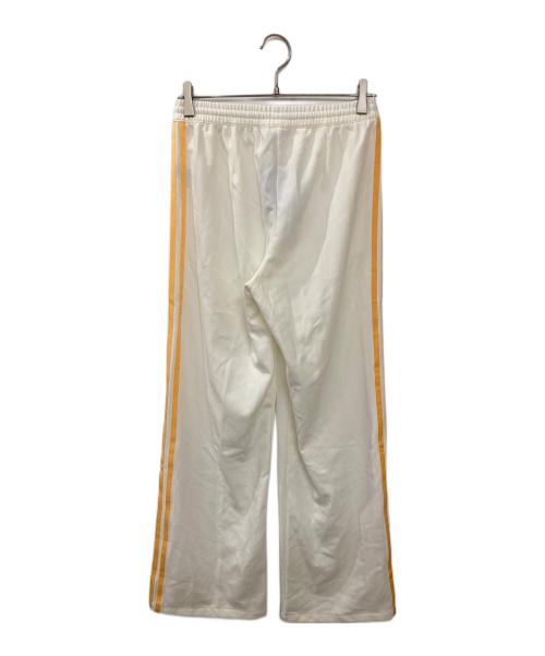 adidas（アディダス）adidas (アディダス) プレミアム オリジナルス クレープ トラックスーツパンツ ホワイト×イエロー サイズ:Lの古着・服飾アイテム