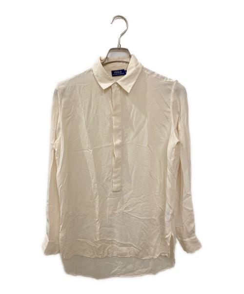 POLO RALPH LAUREN（ポロ・ラルフローレン）POLO RALPH LAUREN (ポロ・ラルフローレン) シルクプルオーバーシャツ アイボリー サイズ:Sの古着・服飾アイテム