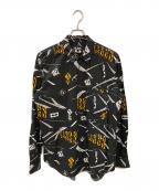BLACK COMME des GARCONSブラックコムデギャルソン）の古着「道路標識プリントシャツ」｜ブラック