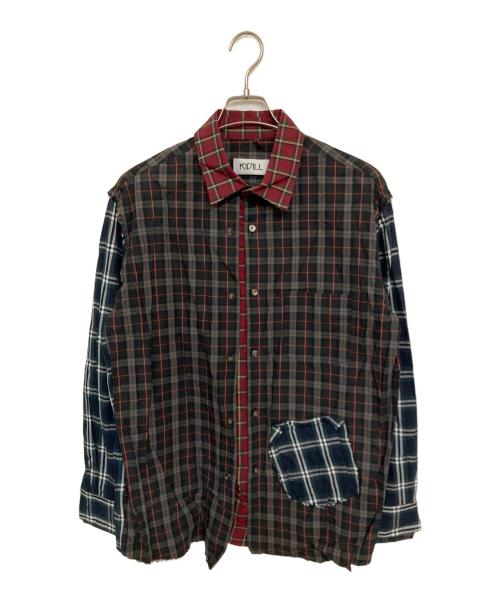 KIDILL（キディル）KIDILL (キディル) 3レイヤードシャツ グレー サイズ:Mの古着・服飾アイテム