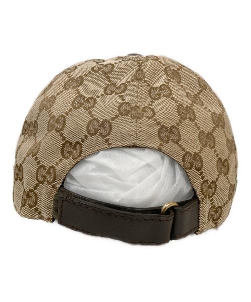GUCCI（グッチ）GUCCI (グッチ) シェリーラインGGベースボールキャップ ベージュ サイズ:L59の古着・服飾アイテム