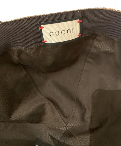 GUCCI（グッチ）GUCCI (グッチ) シェリーラインGGベースボールキャップ ベージュ サイズ:L59の古着・服飾アイテム
