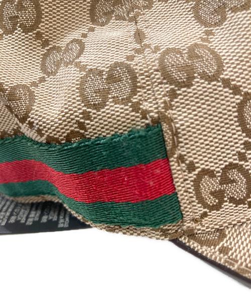 GUCCI（グッチ）GUCCI (グッチ) シェリーラインGGベースボールキャップ ベージュ サイズ:L59の古着・服飾アイテム