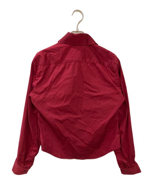 Vivienne Westwood RED LABEL（ヴィヴィアンウエストウッドレッドレーベル）Vivienne Westwood RED LABEL (ヴィヴィアンウエストウッドレッドレーベル) オーブ刺繍シャツ バーガンディー サイズ:3の古着・服飾アイテム