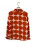 marimekko（マリメッコ）の古着「水玉シルクシャツ」｜オレンジ
