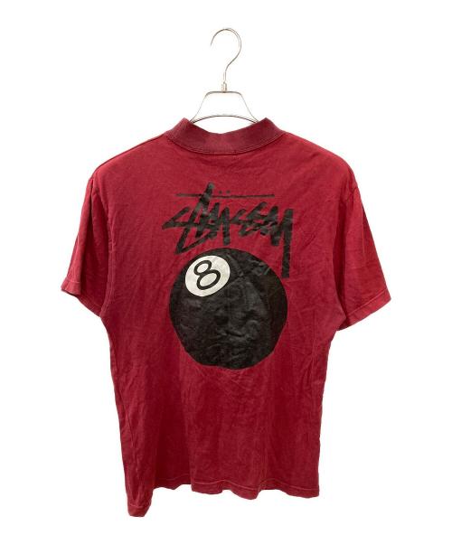 stussy（ステューシー）stussy (ステューシー) 8ボールプリントTシャツ レッド サイズ:不明の古着・服飾アイテム