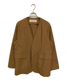 THE SHINZONE（ザ シンゾーン）の古着「ノーカラージャケット」｜ブラウン