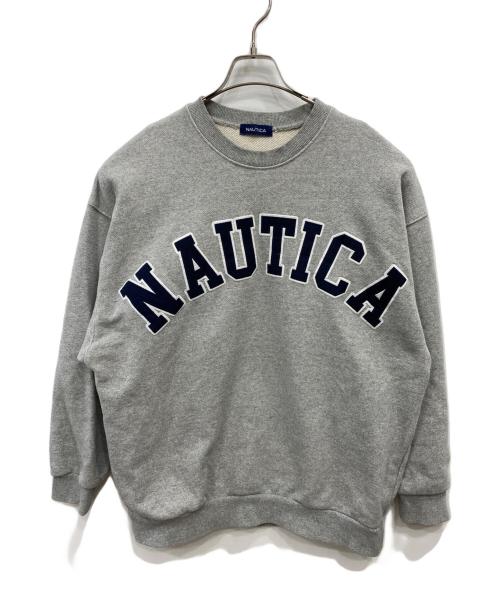 NAUTICA（ノーティカ）NAUTICA (ノーティカ) アーチロゴスウェット グレー サイズ:Mの古着・服飾アイテム