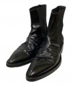 JIL SANDERジルサンダー）の古着「サイドゴアチェルシーブーツ」｜ブラック