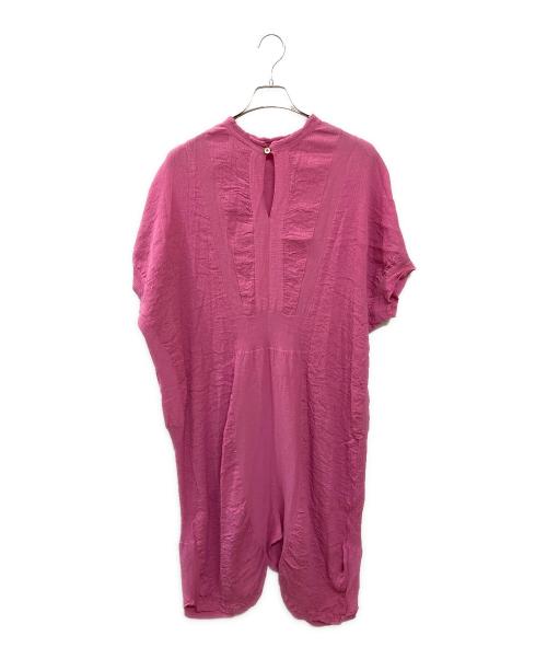 ISSEY MIYAKE（イッセイミヤケ）ISSEY MIYAKE (イッセイミヤケ) シャーリングデザインワンピース ピンク サイズ:Mの古着・服飾アイテム