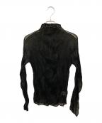 ISSEY MIYAKEイッセイミヤケ）の古着「プリーツシシャーリングデザインカットソー」｜ブラック