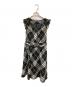 BURBERRY BLUE LABEL（バーバリーロンドンブルーレーベル）の古着「ウールチェックワンピース」｜ブラック×ベージュ