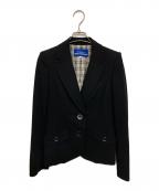 BURBERRY BLUE LABELバーバリーロンドンブルーレーベル）の古着「ノヴァチェック裏地テーラードジャケット」｜ブラック