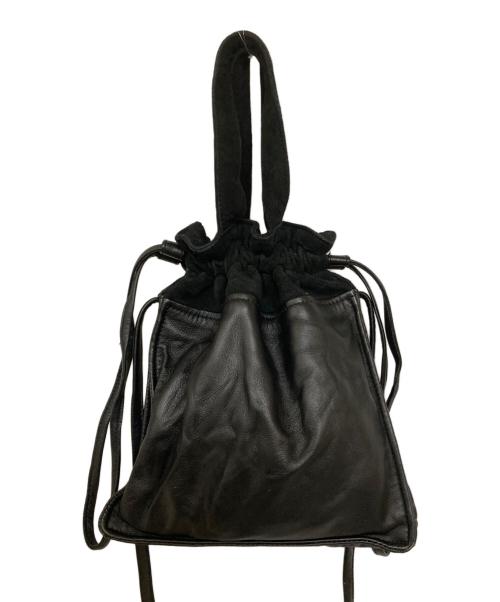 CCU（シーシーユー）CCU (シーシーユー) 巾着ショルダーバッグ ブラックの古着・服飾アイテム