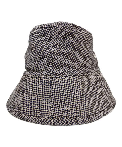 R BY 45rpm（アールバイフォーティファイブアールピーエム）R BY 45rpm (アールバイフォーティファイブアールピーエム) 千鳥柄バケットハット ネイビー サイズ:サイズ2の古着・服飾アイテム