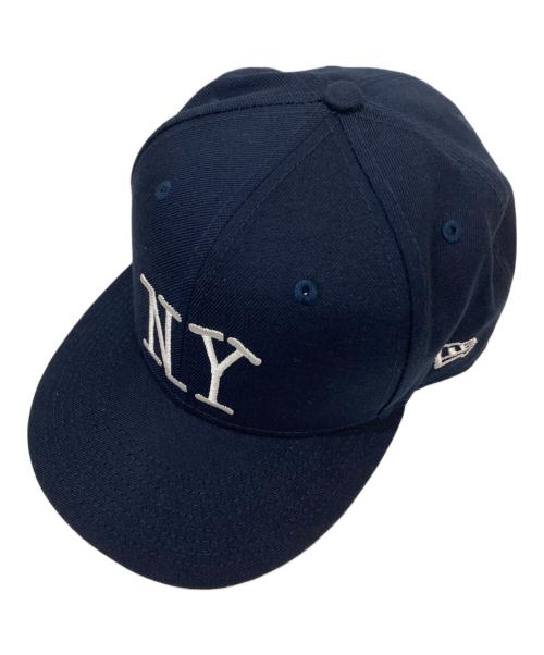 stussy（ステューシー）stussy (ステューシー) New Era (ニューエラ) NYロゴベースボールキャップ ネイビー サイズ:7 3/8　(58.7cm)の古着・服飾アイテム