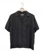 moncaoモンサオ）の古着「半袖シルクシャツ」｜ネイビー