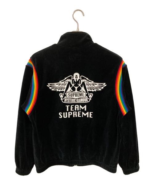 SUPREME（シュプリーム）SUPREME (シュプリーム) Hysteric Glamour (ヒステリックグラマー) ベルベットトラックジャケット ブラック サイズ:Sの古着・服飾アイテム