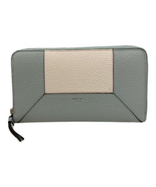 JIMMY CHOO（ジミーチュウ）JIMMY CHOO (ジミーチュウ) ラウンドファスナー財布 スカイブルーの古着・服飾アイテム