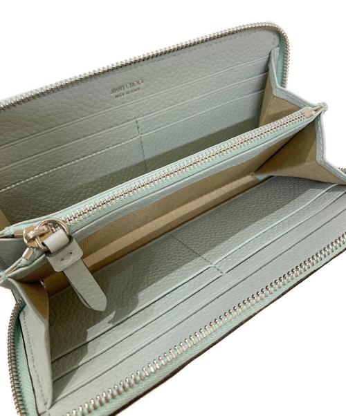 JIMMY CHOO（ジミーチュウ）JIMMY CHOO (ジミーチュウ) ラウンドファスナー財布 スカイブルーの古着・服飾アイテム