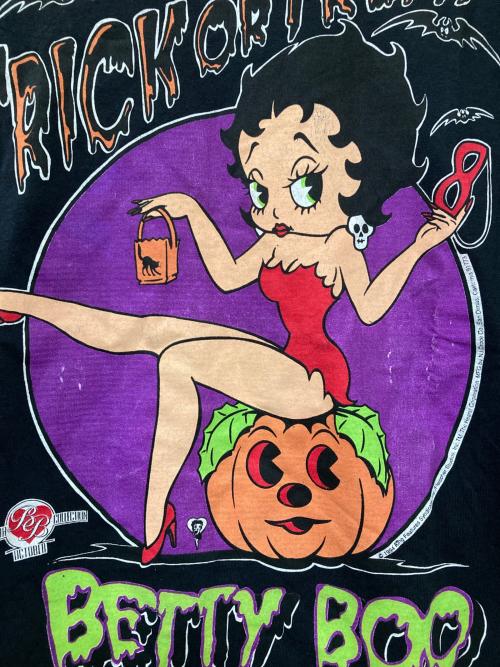 NJ CROCE（エヌジェー クロス）NJ CROCE (エヌジェー クロス) Betty Boop両面プリントTシャツ ブラック サイズ:Mの古着・服飾アイテム