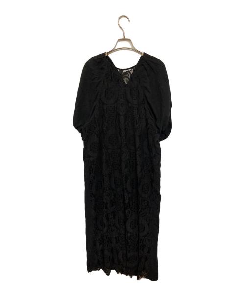 Ameri VINTAGE（アメリヴィンテージ）Ameri VINTAGE (アメリヴィンテージ) メディ2WAYサークルパターンレースドレス ブラック サイズ:Mの古着・服飾アイテム