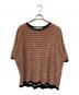 INSCRIRE（アンスクリア）の古着「パイルボーダーTシャツ」｜オレンジ