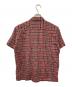 CAMPUS (キャンパス) ヴィンテージオープンカラーシャツ レッド×グレー サイズ:M：6000円