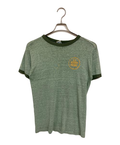 Champion（チャンピオン）Champion (チャンピオン) 80S 霜降りリンガーTシャツ グリーン サイズ:Mの古着・服飾アイテム