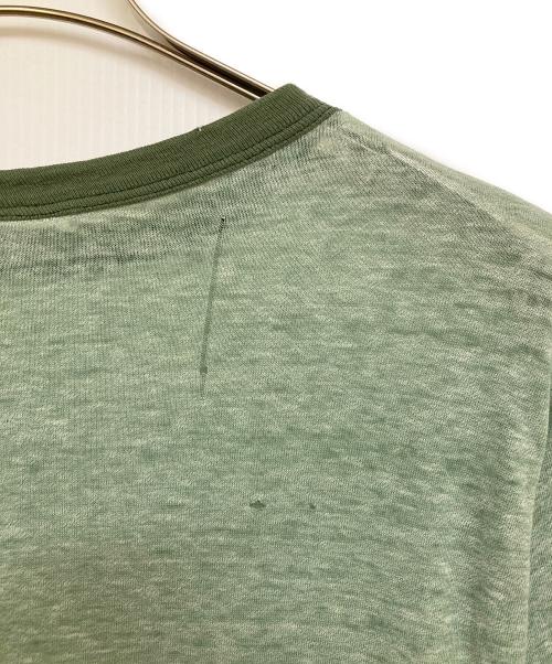 Champion（チャンピオン）Champion (チャンピオン) 80S 霜降りリンガーTシャツ グリーン サイズ:Mの古着・服飾アイテム