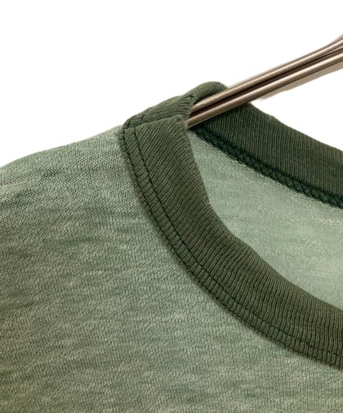 Champion（チャンピオン）Champion (チャンピオン) 80S 霜降りリンガーTシャツ グリーン サイズ:Mの古着・服飾アイテム