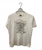 CUSTOMADE×stussyカスタメイド×ステューシー）の古着「プリントTシャツ」｜ホワイト